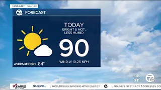 Detroit Weather: Still hot, but less humid