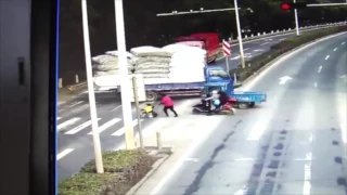 Like a miracle the child survived in an Accident  amazing CCTV video