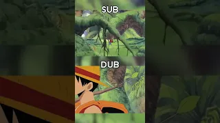 one piece luffy singing dub vs sub