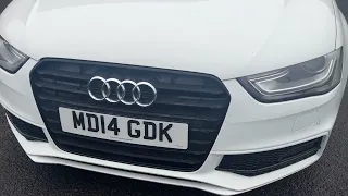 Audi A4 2.0TDI S-Line Black edition White 2014 1-plate