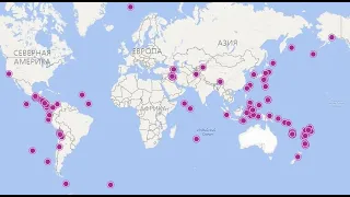 Крупное землетрясение у границы Киргизии и Узбекистана! Сейсмичность дня (115) Курилы, НЗ, 48 вулкан