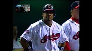 Cleveland Indians score 18 runs down 10-2 against Tampa Bay Rays - May 77 1999 - live footage FOX