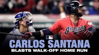 Santana hits WALK-OFF homer vs. Blue Jays