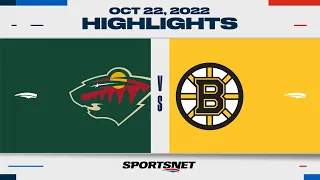 NHL Highlights | Wild vs. Bruins - October 22, 2022