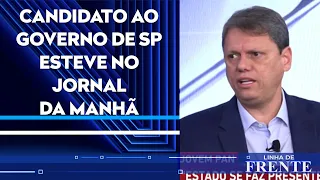 Como se saiu Tarcísio de Freitas na sabatina da Jovem Pan News? Analistas debatem | LINHA DE FRENTE