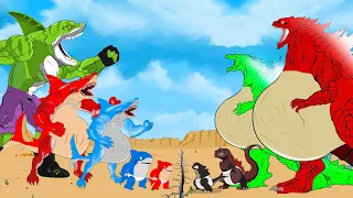 TEAM GODZILLA & KONG vs SHARK BABY: If Boundary Changes ? | Godzilla & SHARK Cartoon Funny