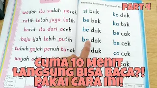 Cara Mengajarkan Anak Membaca Tanpa Mengeja Rangkaian Tiga Huruf Akhiran K, L, M, N, R, S, T