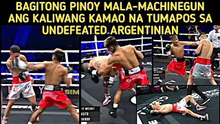 🇵🇭 Bagitong Pinoy Mala-Machinegun Ang Kaliwang Kamao Undefeated Argentinian Tinapos