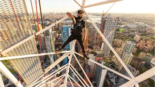 Climbing A Crane 1,000ft + Over Brooklyn's Skyline