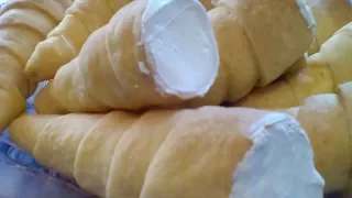 Слоеные Трубочки с Белковым Заварным Кремом./Puff pastry Rolls with Protein Custard
