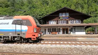 Trainspotting Schweiz, Kandersteg und Blausee-Mitholz am 14.08.2023