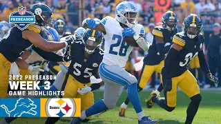 Detroit Lions vs. Pittsburgh Steelers Preseason Week 3 Highlights | 2022 NFL Season