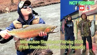 Milwaukee Steelhead Fishing 2024 (First Steelhead of the 2024 Season)