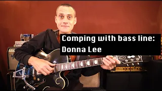 Guitar bassline comping - Donna Lee