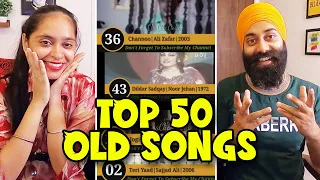 Top 50 Old Pakistani Songs | Pakistani Old PTV Songs | PunjabiReel TV | Indian Reaction