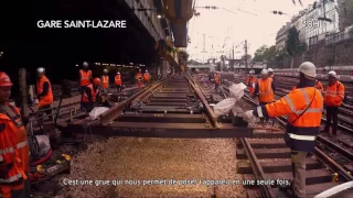 Le train Grue à Saint-Lazare #SNCFAujourd'hui