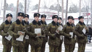 Принятие военной присяги новобранцами войсковой части 5527. Бобруйск. 17.12.2016г.