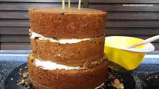 How to Trim, Crumbcoat, Cover and Decorate a 3 - Layer Fondant Cake