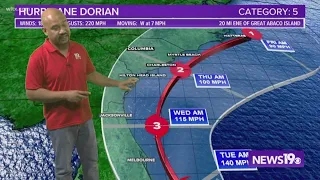 Hurricane Dorian 11 a.m. Sunday update