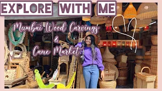 🔎Explore With Me|Mumbai Wood Carvings & Cane Market|📍Mumbai Hidden Markets| IndoBoho💜