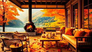 Warm Jazz Instrumental Music & Smooth Fireplace Sounds To Relax, Sleep - Cozy Autumn Coffee Shop