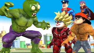 Avengers Poor Nick Transform Iron Man vs Team Zombie rescue Doll Squid Game - Scary Teacher 3D Fun