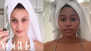 Following Bella Hadid’s Vogue Makeup Tutorial