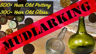 Treasure Hunting on the River Thames. 300 Year Old Glass! 500 Year Old Pottery! Mudlarking  29.07.20