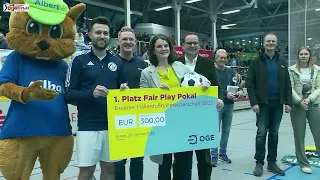 2023 01 22a  27 Essener HM 2023 Finale 9 m Schießen Siegerehrung Spvg Schonnebeck vs  DJK SF Katernb