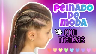 ▶🎀Cómo hacer TRENZAS PEGADAS fáciles  ▶🎀  Easy hairstyles / WILVITA 💕