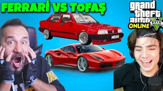 FURKANIN GARAJI YENİ BÖLÜM! TOFAŞ VS FERRARİ! | Furkan ile GTA 5 ONLINE SERBEST TAKILMACA