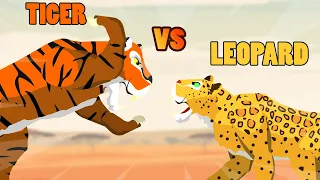 Tiger vs Leopard | Big Cat Tournament [S1] | Animal Animation