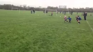 Rory's first goal for Latymer Prep