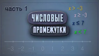 Числовые промежутки. Часть 1 (Луч). Точка выколотая, точка закрашенная. Круглые и квадратные скобки.