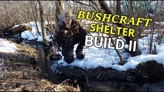 Solo Overnight Bushcraft Camp Build
