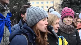 Євромайдан Луцьк. Студентський мітинг