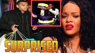 Rihanna was surprised to see Chris brown show up at Asap Rocky's birthday party