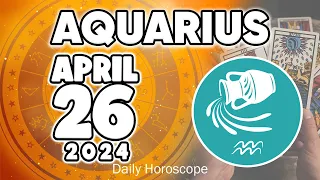 𝐀𝐪𝐮𝐚𝐫𝐢𝐮𝐬 ♒ 🙃𝐅𝐈𝐍𝐀𝐋𝐋𝐘 𝐄𝐕𝐄𝐑𝐘𝐓𝐇𝐈𝐍𝐆 𝐆𝐎𝐄𝐒 𝐈𝐍 𝐘𝐎𝐔𝐑 𝐅𝐀𝐕𝐎𝐑🌟 𝐇𝐨𝐫𝐨𝐬𝐜𝐨𝐩𝐞 𝐟𝐨𝐫 𝐭𝐨𝐝𝐚𝐲 APRIL 26 𝟐𝟎𝟐𝟒 🔮#tarot #zodiac