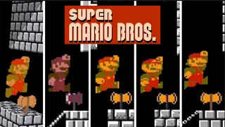 Evolution of Mario Destroying The Bridge in Super Mario Bros. 1