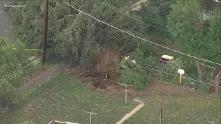 Aerial look at Front Range storm damage on June 6