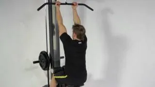 Bodybuilding - Rob Riches Back & Biceps Workout on Powertec Lat Pulldown, Basic Trainer & Workbench