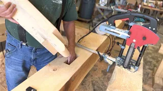 Timber framing: Mafell mortiser and tenon round over for a perfect fit