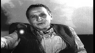 Gertrude Stein, American writer, speaks and reads from her libretto for Opera HD Stock Footage