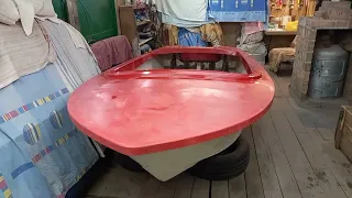 Ремонт гелькоута пластиковой лодки.