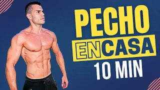 🦾 Rutina de PECHO en CASA 10 MINUTOS *SIN PESAS* 🚫 Ejercicios para PECTORALES Sin Equipo