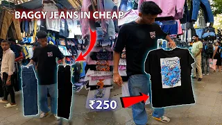Tshirts under ₹250 | Baggy jeans in cheap | Fashion street mumbai