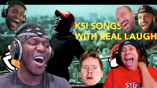 KSI REACTED to my video! | If KSI showed his real laugh REACTIONS