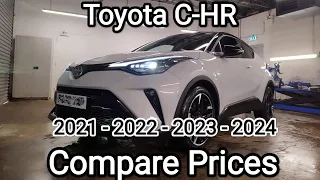 New 2024 Toyota CHR GR Forecourt Walkround Price Campare to 2023 & 2022 Plugin PHEV & Hybrid HEV 4k