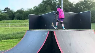 Just messing about at the skatepark, trying new tricks