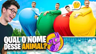 QUIZ DE FORTNITE COM ROUPA EXPLOSIVA! SE PERDER CAI NA ÁGUA!